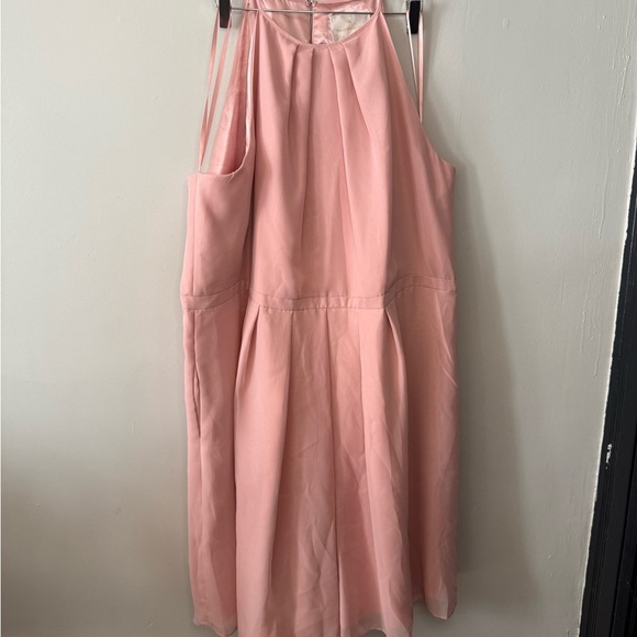Weddington Way Light Pink Halter Cocktail Dress – Size 30 Plus Size and pockets - Picture 1 of 4